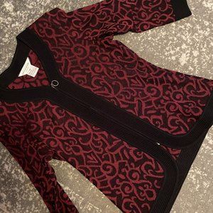 Unique Designer Misook Black and Red jacket